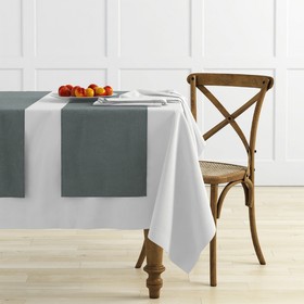 Комплект дорожек на стол «Ибица», размер 43 х 140 см - 4 шт, цвет серый
