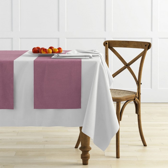 Комплект дорожек на стол «Ибица», размер 43 х 140 см - 4 шт, цвет сиреневый