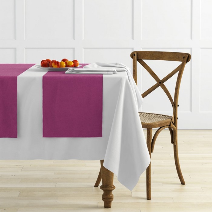 Комплект дорожек на стол «Ибица», размер 43 х 140 см - 4 шт, цвет фиолетовый