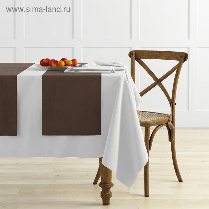 Комплект дорожек на стол «Ибица», размер 43 х 140 см - 4 шт, цвет шоколадный