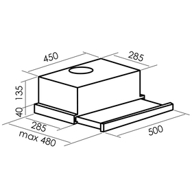 

Вытяжка MBS ARALIA 250 INOX, встраиваемая, 650 м3/ч, 2 скорости, 50 см, серебристая