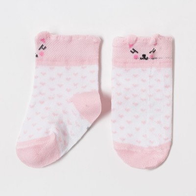 Носки детские Крошка Я «Кошечка», цвет белый, 12-14 см