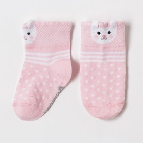 Носки детские Крошка Я «Зайчишка», цвет розовый, 12-14 см
