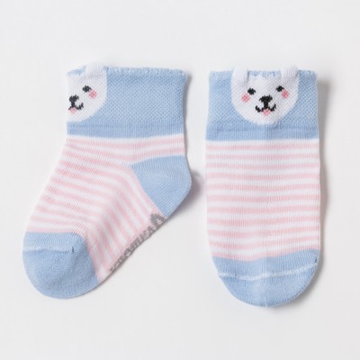 Носки для девочки «Крошка Я. Собачка», розово-голубые, размер 12-14 см (1-2 года)