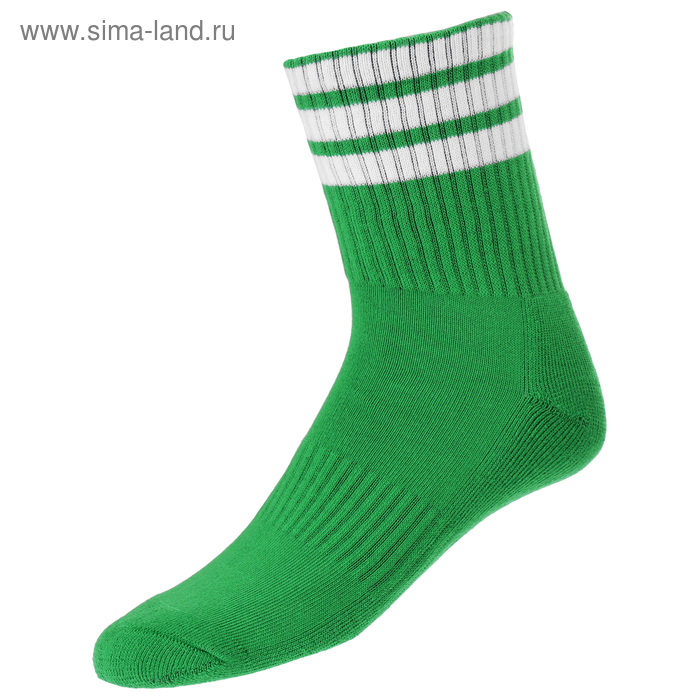 Носки спортивные для футбола, размер 38-44, цвет зеленый - Фото 1