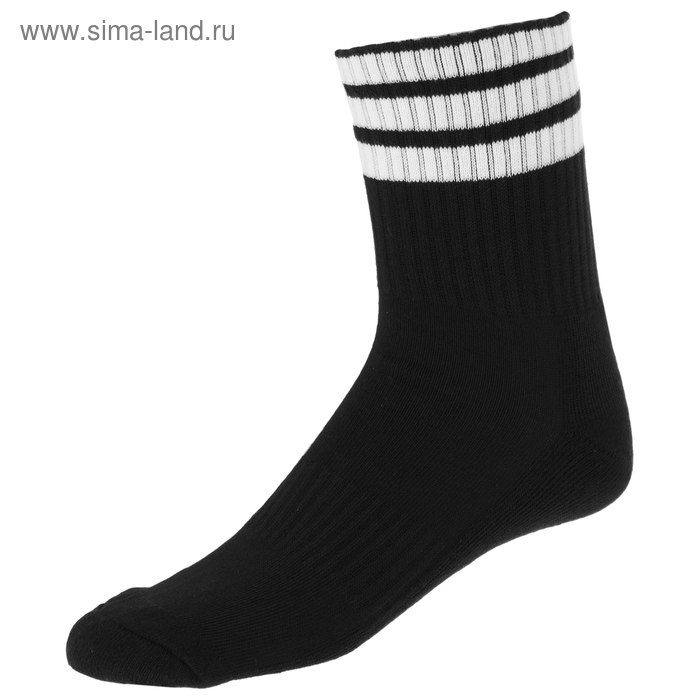 Носки спортивные для футбола, размер 38-44, цвет черный - Фото 1