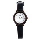 Часы наручные кварцевые женские "Ачерра", d-3.5 см, черный ремешок - фото 8938539