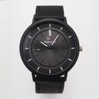 Часы наручные кварцевые мужские "Арес", d-4.5 см, черный ремешок - фото 298292413