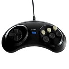 Геймпад для Sega 16-bit GP-100, 6 кнопок, 8 направлений, 9-Pin, чёрный - фото 8938565