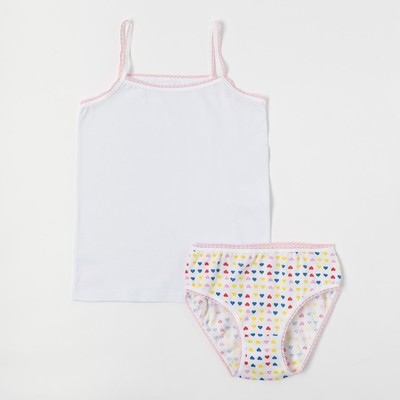 Комплект для девочки (майка, трусы), цвет микс, рост 110-116 см