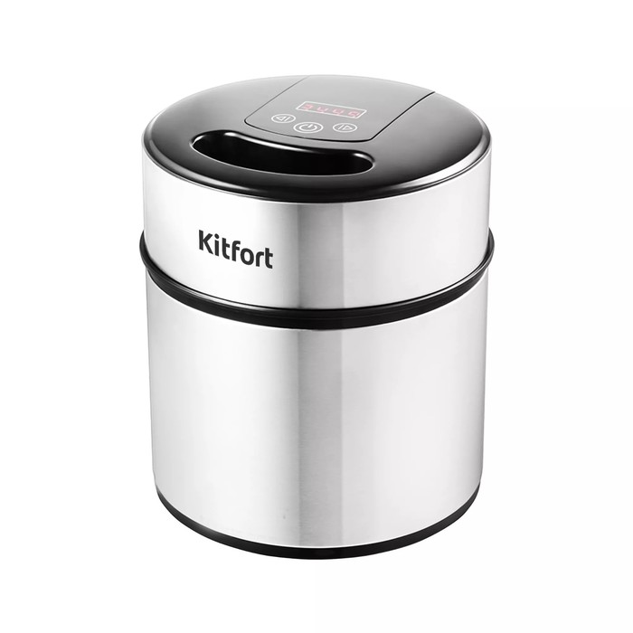 Мороженица Kitfort KT-1804, полуавтомат, 12 Вт, 2 л, съёмная чаша, серебристая - Фото 1