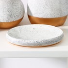 Набор аксессуаров для ванной комнаты «Мрамор», 3 предмета (дозатор 550 мл, мыльница, стакан) - фото 24396588