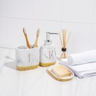 Набор аксессуаров для ванной комнаты For, 3 предмета (дозатор 150 мл, мыльница, стакан) - Фото 8