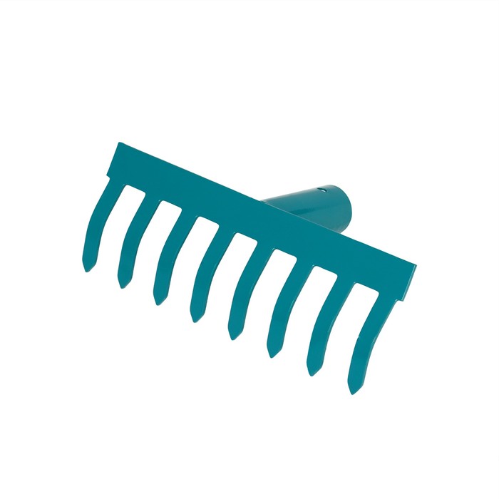 Грабли прямые, 8 прямых зубцов, металл, тулейка 30 мм, без черенка, МИКС - Фото 1