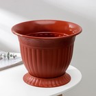 Горшок для цветов «Венеция», 5 л, пластиковый, коричневый - Фото 1