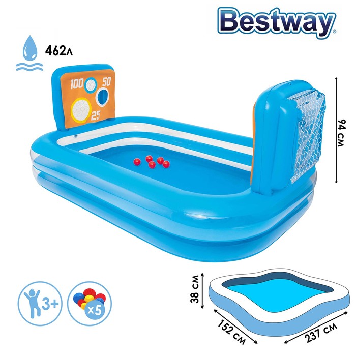 Игровой бассейн «Тир», 237 х 152 х 94 см, 54170 Bestway - Фото 1