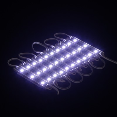 Светодиодная подсветка салона, 3 LED, 9х1.1 см, 12 В, IP68, клейкая основа, свет белый