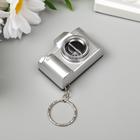 Фонарик брелок для ключей на кольце «Фотоаппарат», мигает, золото/серебро, 3.3×4.8×2 см, МИКС - Фото 2
