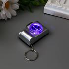 Фонарик брелок для ключей на кольце «Фотоаппарат», мигает, золото/серебро, 3.3×4.8×2 см, МИКС - Фото 4