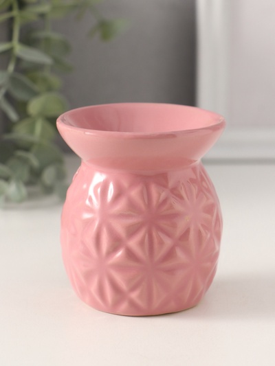 Аромалампа для эфирных масел «Рисунок из треугольников», керамика, 7.5×6.5×6.5 см, МИКС