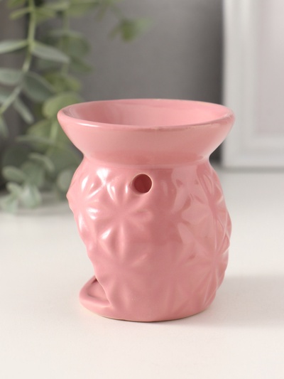 Аромалампа для эфирных масел «Рисунок из треугольников», керамика, 7.5×6.5×6.5 см, МИКС