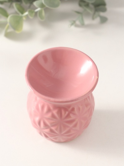 Аромалампа для эфирных масел «Рисунок из треугольников», керамика, 7.5×6.5×6.5 см, МИКС