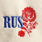 Шапка для бани с вышивкой "Rus" цветок - Фото 2