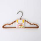 Плечики для одежды детские антискользящие, размер 32-34, металл, ПВХ покрытие, цвет мятный - Фото 6