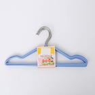 Плечики для одежды детские антискользящие, размер 32-34, металл, ПВХ покрытие, цвет мятный - Фото 7