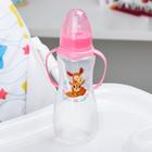 Бутылочка для кормления M&B «Оленята: мамы и малыши», классическое горло, с ручками, от 3 мес., 250 мл., приталенная - Фото 3