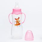 Бутылочка для кормления M&B «Оленята: мамы и малыши», классическое горло, с ручками, от 3 мес., 250 мл., приталенная - Фото 4