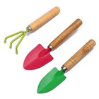 Набор садового инструмента, 3 предмета: рыхлитель, совок, грабли, длина 20 см, цвет МИКС, Greengo - фото 8939488