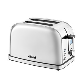 Тостер Kitfort KT-2036-6, 950 Вт, 8 режимов прожарки, 2 тоста, дисплей, серебристый