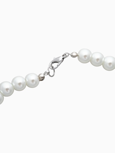 Набор 3 предмета: серьги, бусы, браслет, цвет белый, 45 см