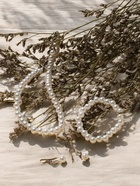 Набор 3 предмета: серьги, бусы, браслет, белый, 40-45 см - Фото 8