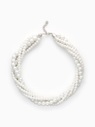 Бусы «Жгут» с жемчугом, шар №6.10, белые, L=45 см - Фото 1