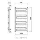 Полотенцесушитель водяной Domoterm "Офелия", П12, 12 перекладин, 500 х 1000 мм, хром - Фото 4