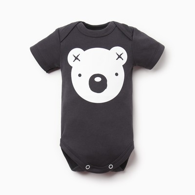 Боди «Крошка Я» Black&white, рост 74-80 см, чёрное