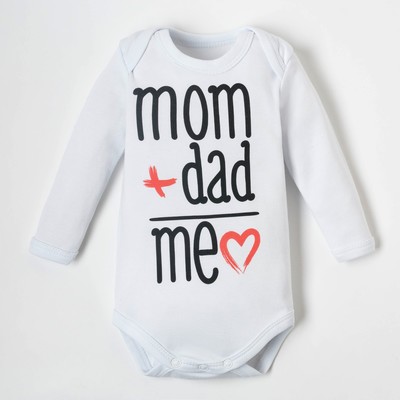 Боди Крошка Я Mum+Dad, рост 86-92 см, белое