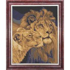 Ткань-схема на габардине для вышивки бисером и крестом «Лев и львица» - фото 285946760