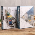 Фотоальбом на 100 фото 10х15 см "Ночь, улица, фонарь" в коробке, зол.обвод МИКС 26х20х5,5 см   46326 - фото 21026722