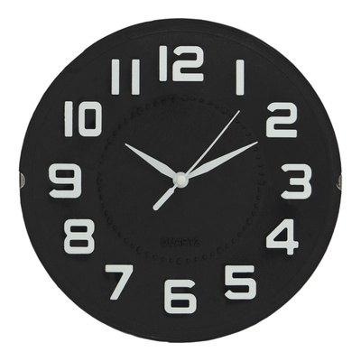 Часы настенные «Лесли», d=20 см, плавный ход, чёрные