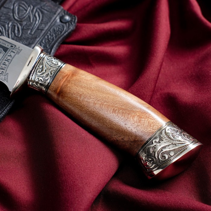 Нож кавказский, туристический "Беркут" с ножнами, гардой, сталь - 40х13, 15 см - фото 1926051975