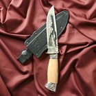 Нож кавказский, туристический "Варан" с ножнами, гардой, сталь - 40х13, 14.5 см - фото 318285136