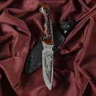 Нож кавказский, туристический "Викинг" с ножнами, сталь - 40х13, жженый орех, 14.5 см - Фото 8