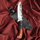 Нож кавказский, туристический "Викинг" с ножнами, сталь - 40х13, жженый орех, 14.5 см - Фото 9