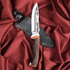 Нож кавказский, туристический "Викинг" с ножнами, сталь - 40х13, жженый орех, 14.5 см - Фото 10