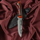 Нож кавказский, туристический "Викинг" с ножнами, сталь - 40х13, жженый орех, 14.5 см - Фото 6