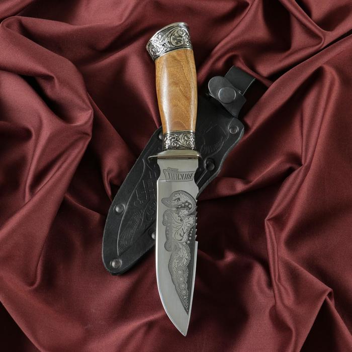 Нож кавказский, туристический "Викинг" с ножнами, гардой, сталь - 40х13, 14.5 см - фото 1905624297