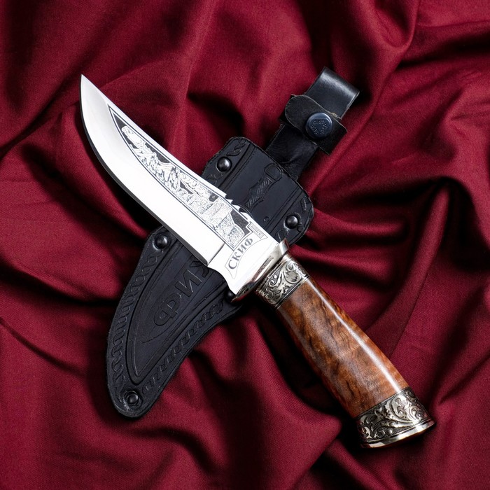 Нож кавказский, туристический &quot;Скиф&quot; с ножнами, гардой, сталь - 40х13, 14 см